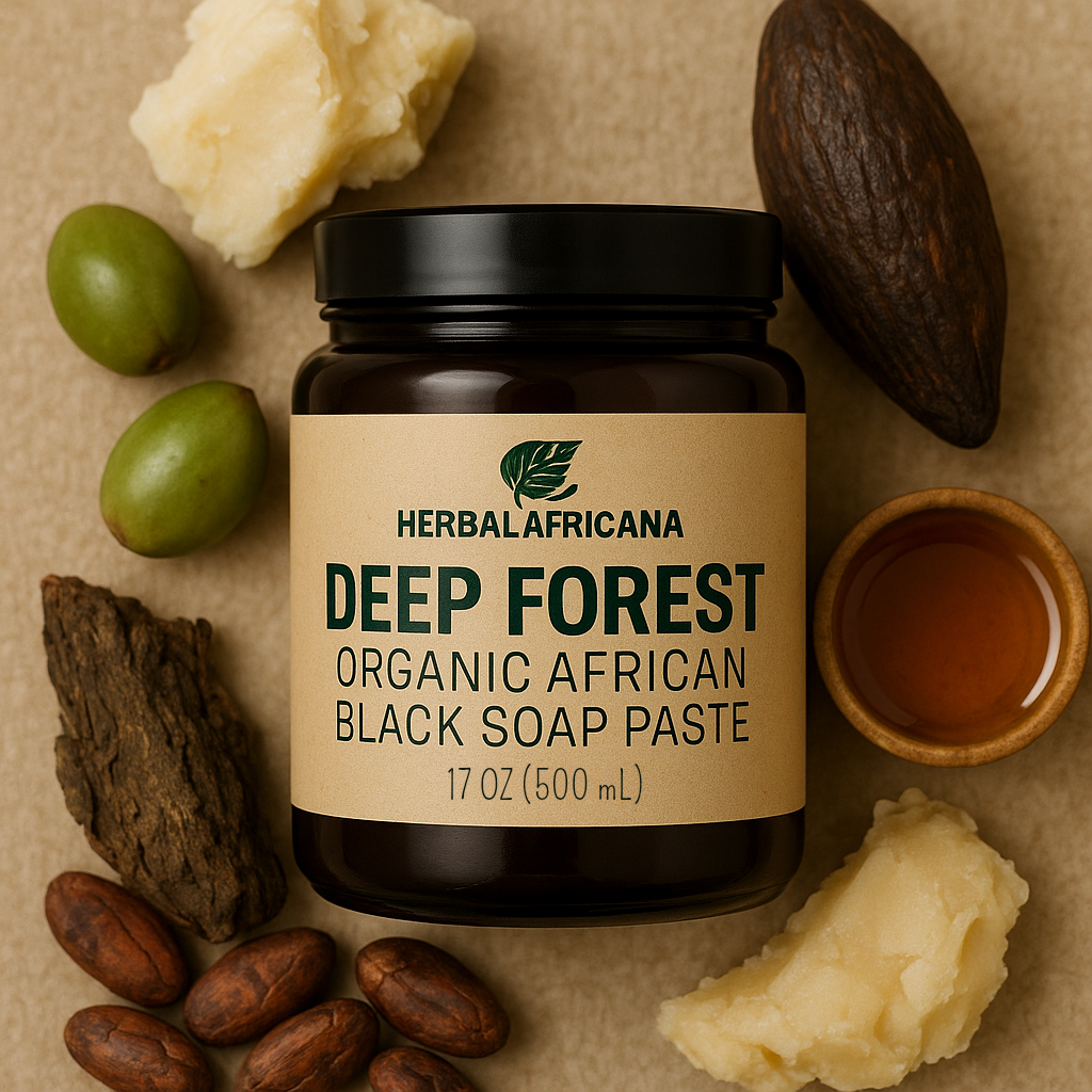 Deep Forest Organic African Black Soap Paste (Premium)