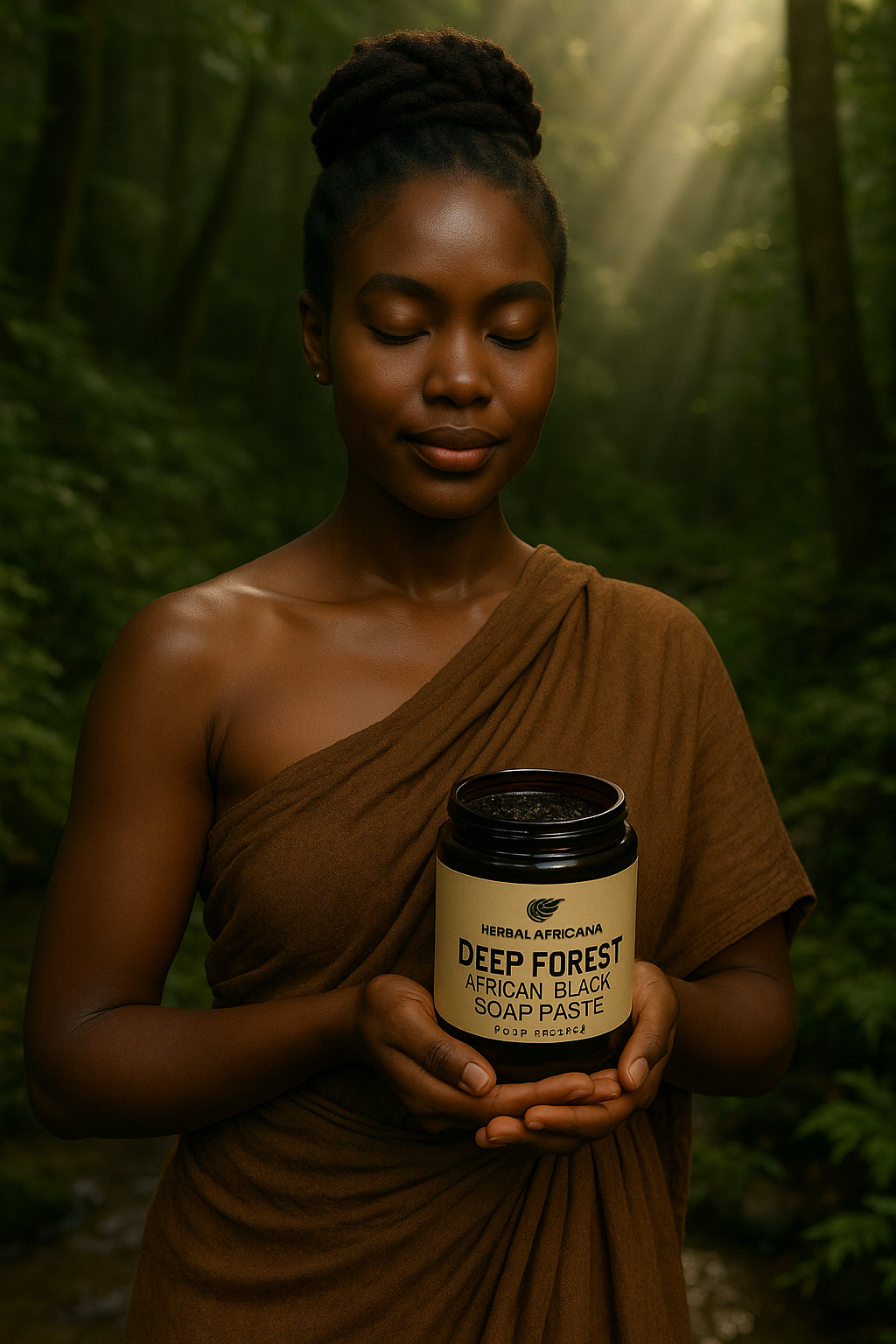 Deep Forest Organic African Black Soap Paste (Premium)