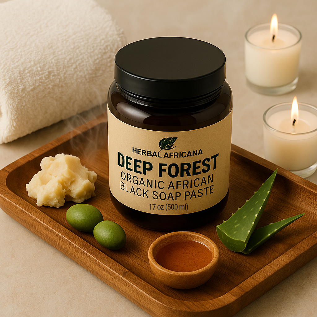 Deep Forest Organic African Black Soap Paste (Premium)
